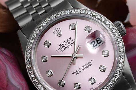 ladies rolex pink face|rolex datejust pink face.